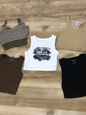 Lot of 5 Women’s Sz S Tops Shein, Streetwear Society, Choice (0087)